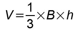 v=1/3 x B x h