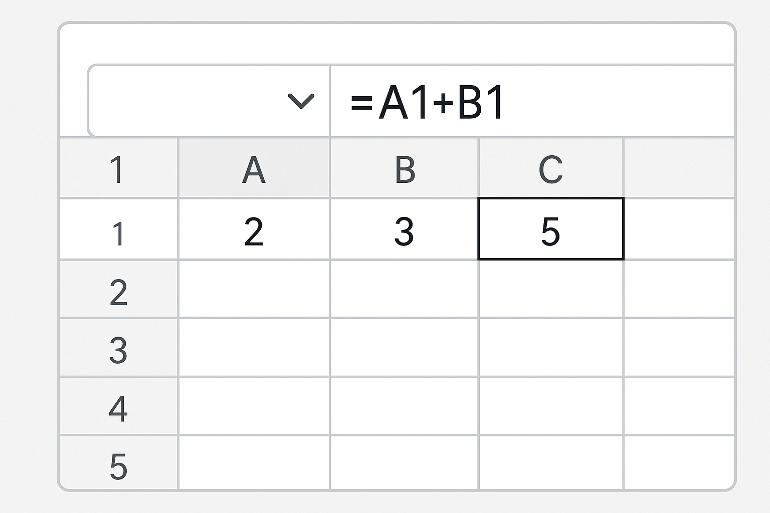 Exemple de formule dans un tableur