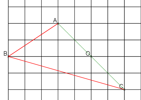 Tracé de la diagonale AC et placement de son milieu