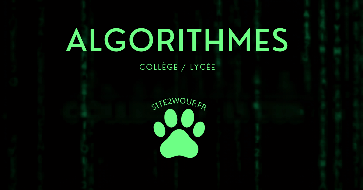 Algorithmes et programmation Python — cycle 4